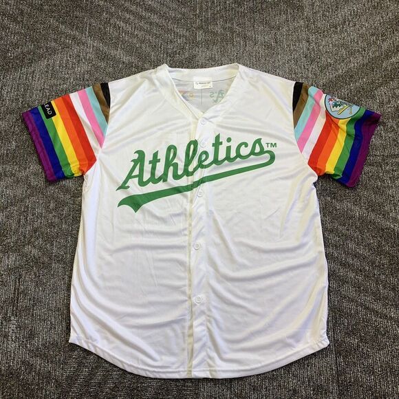 Match Other - Oakland A's Athletics Jersey Adult XL 2024 LGBTQ Pride MLB Baseball Promo